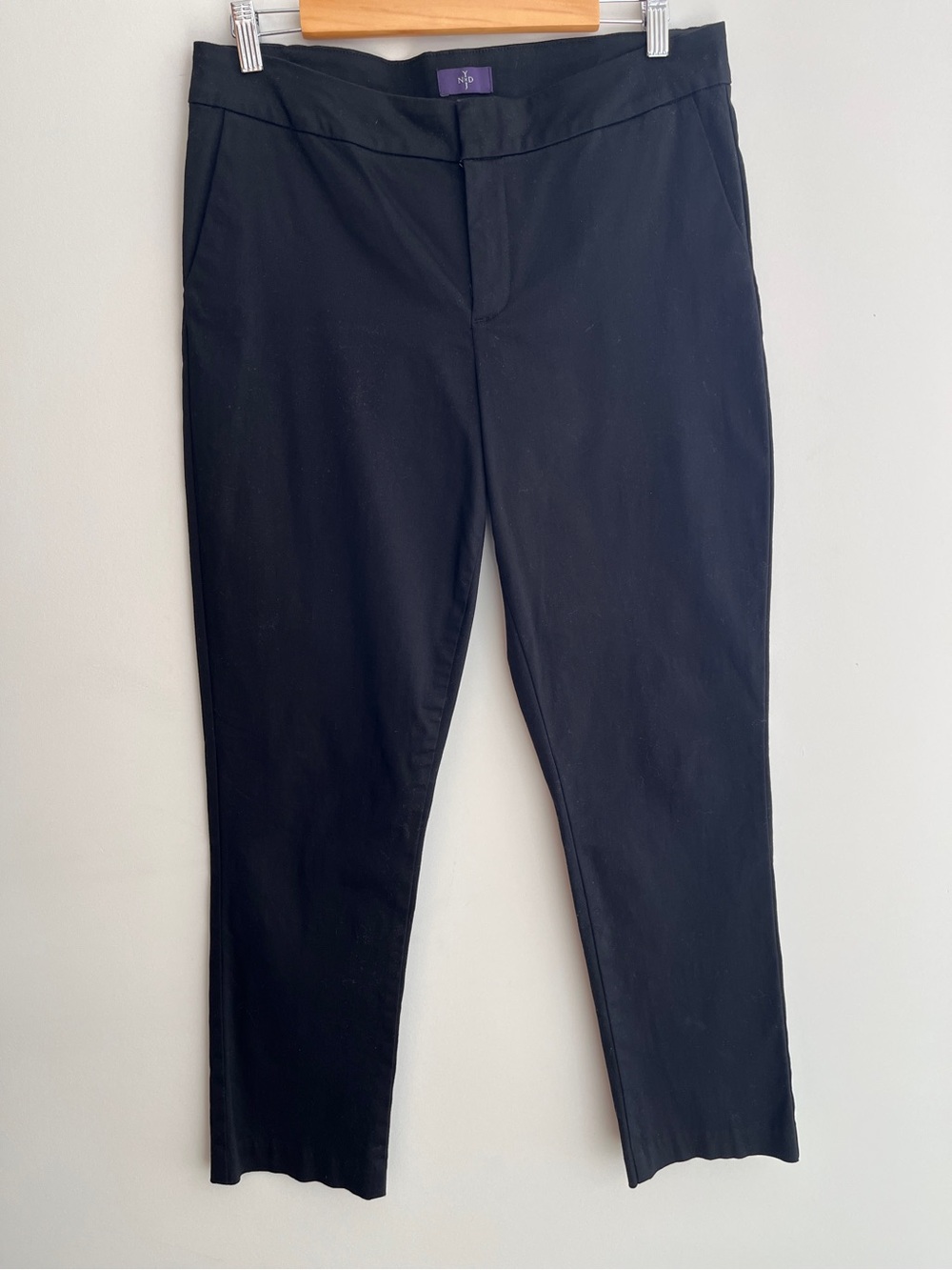 NYDJ Black Corynna Stretch Ankle Pants Lift & Tuck Flat Front Slim Leg Business